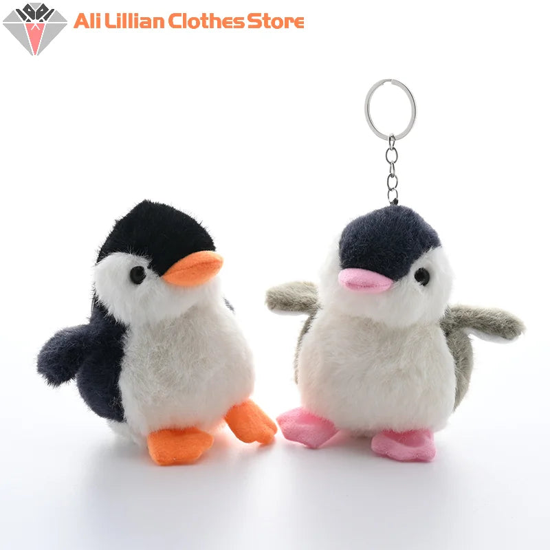 Cartoon Penguin Keychain Cute Plush Key Ring For Girls Gifts Creative School Toy Doll Bag Pendant