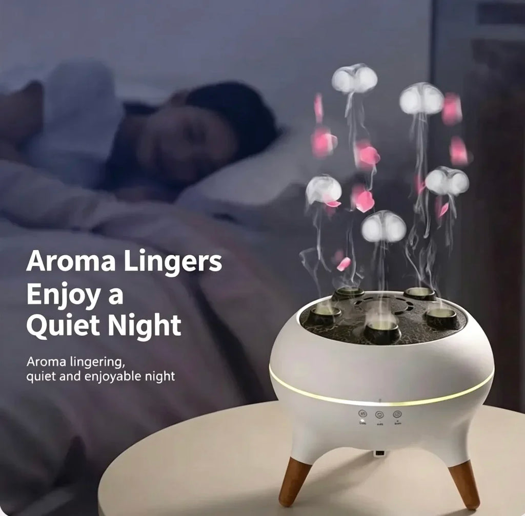 Dynamic Jellyfish Air Humidifier 250ml Essential Oil Diffuser Remote Control Bedroom Humidifier With 7 Colorful Night Lights