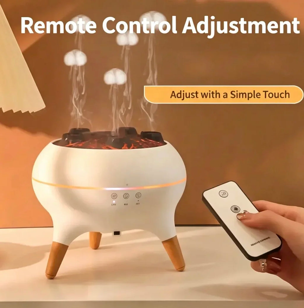 Dynamic Jellyfish Air Humidifier 250ml Essential Oil Diffuser Remote Control Bedroom Humidifier With 7 Colorful Night Lights