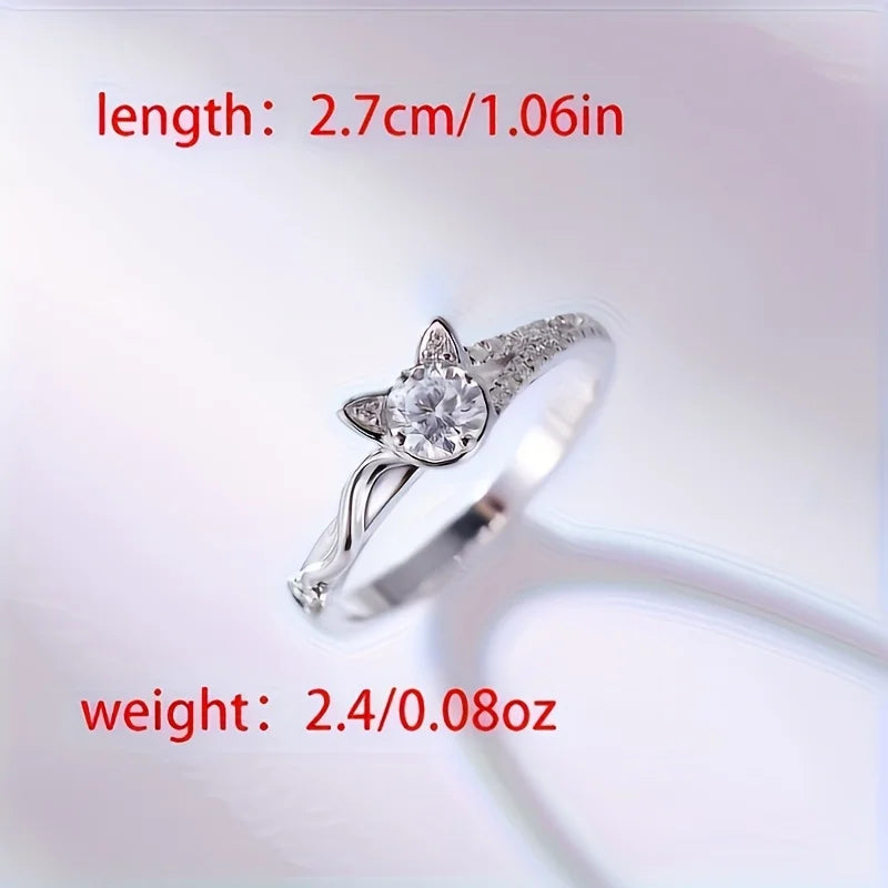 1 cute cat ear alloy ring, a fashionable, trendy, unique, simple, and beautiful accessory. Suitable for everyday wear, parties,