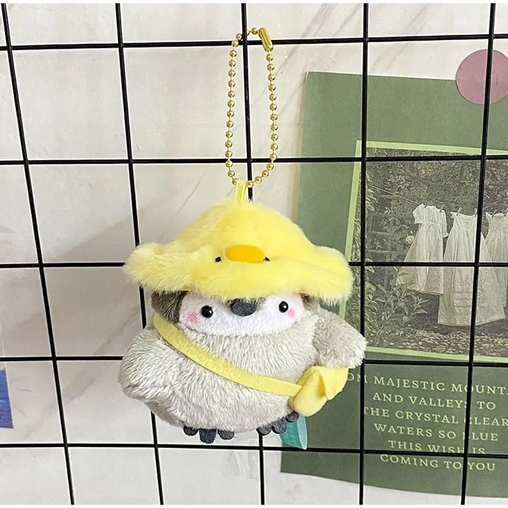 Cartoon Tourist Hat Penguin Keychain Cute Penguin Plush Key Ring For Girls Gifts Creative School Bag Keychain