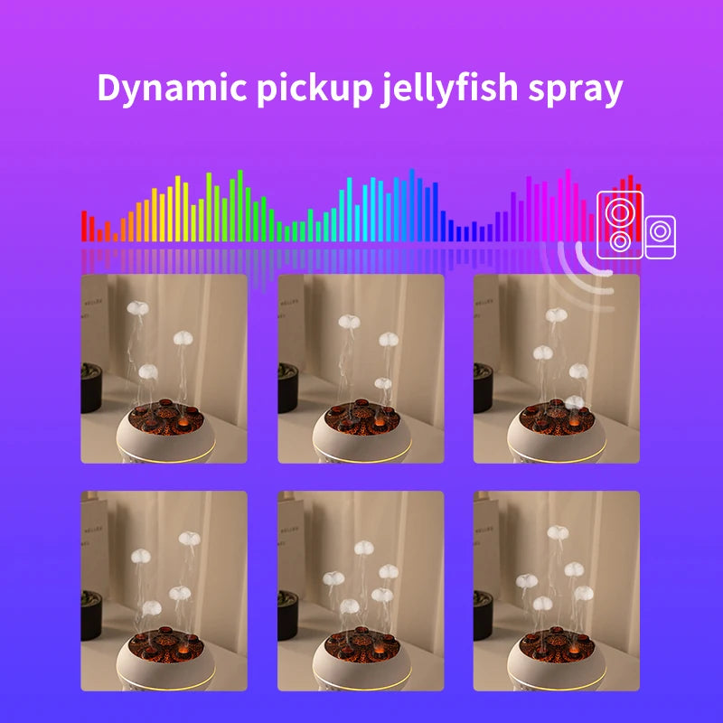 Jellyfish Air Humidifier With Colorful Gradient Lights Essential Oil Diffuser Ultrasonic Mist Maker Fogger Aroma Diffuser