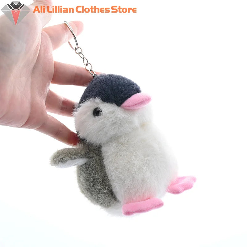 Cartoon Penguin Keychain Cute Plush Key Ring For Girls Gifts Creative School Toy Doll Bag Pendant