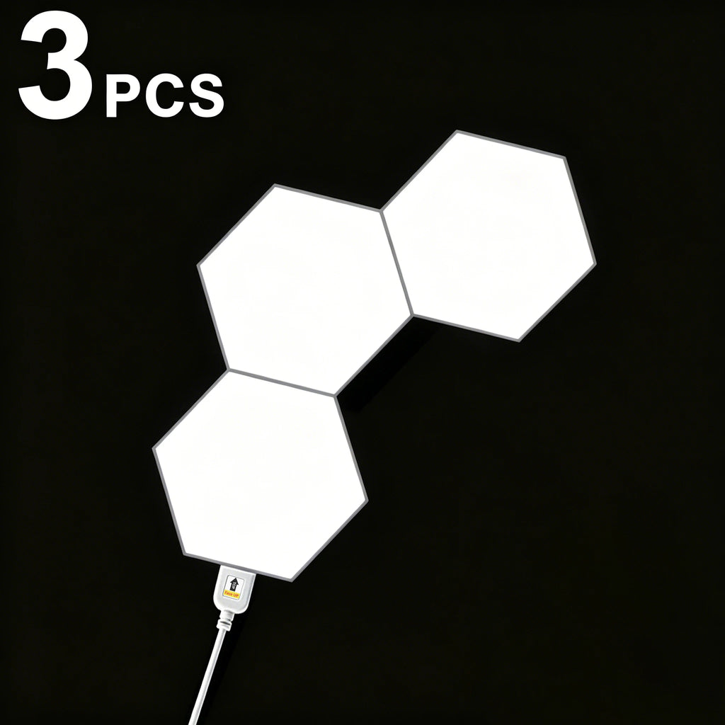 Hexagon LED Wall Light Touch Sensitive Lights Modular Lights for Game Room Home and Bedroom Decoration Christmas Birthday gift