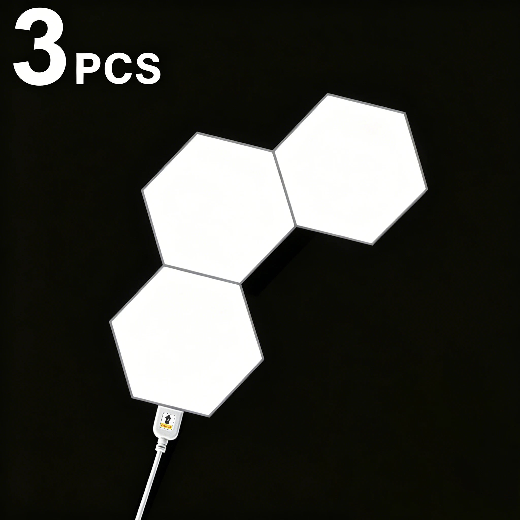 Hexagon LED Wall Light Touch Sensitive Lights Modular Lights for Game Room Home and Bedroom Decoration Christmas Birthday gift