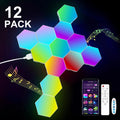 20/12/8 Pack Hexagon Lights Wall RGB Panel Smart APP Hexagonal Modular Gaming Light Music Sync Honeycomb Shape Hexagonl Light