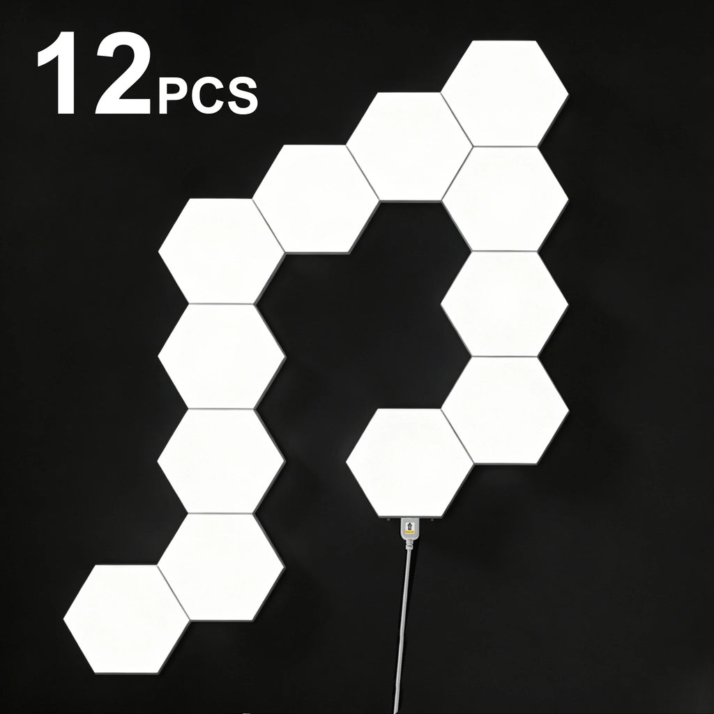 Hexagon LED Wall Light Touch Sensitive Lights Modular Lights for Game Room Home and Bedroom Decoration Christmas Birthday gift