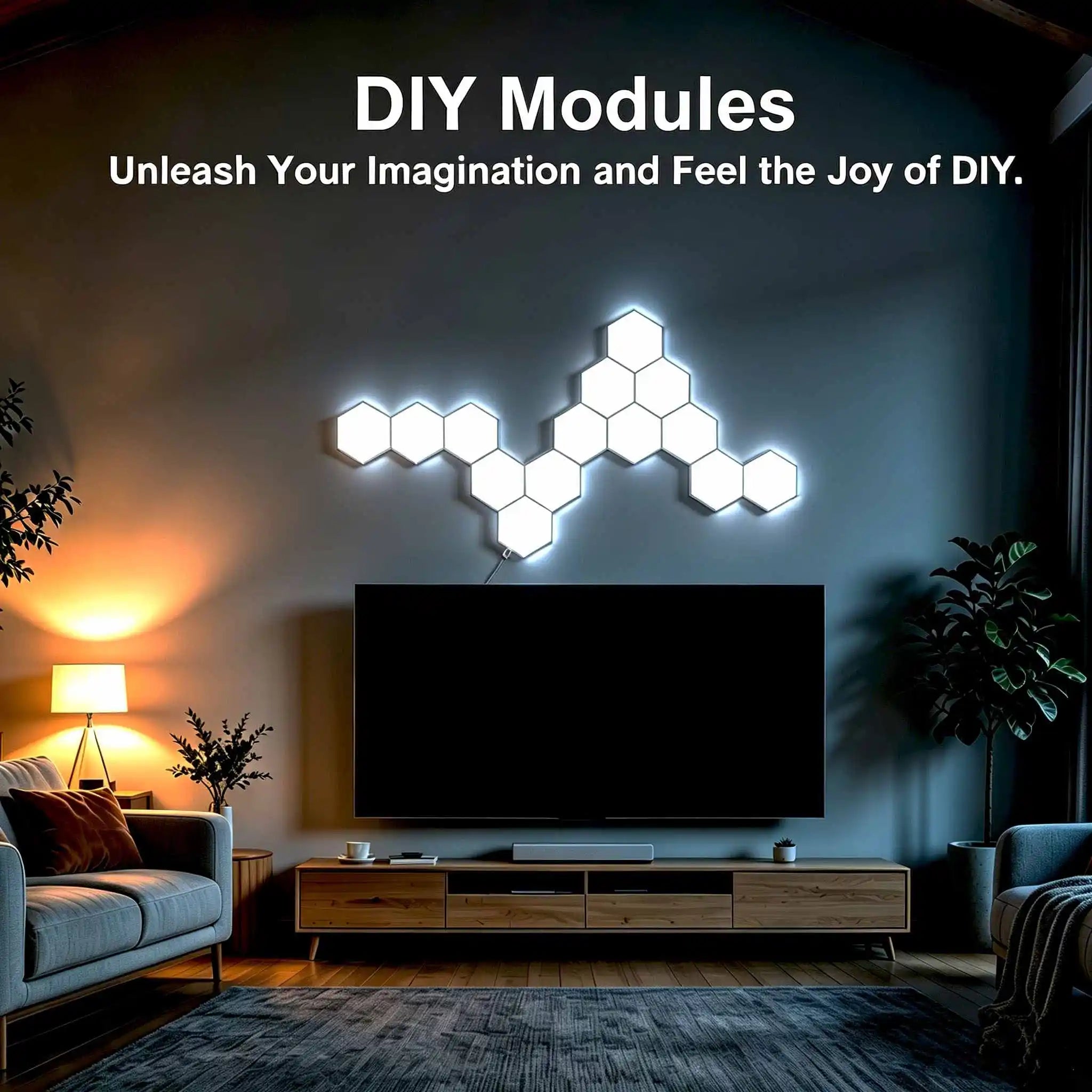 Hexagon LED Wall Light Touch Sensitive Lights Modular Lights for Game Room Home and Bedroom Decoration Christmas Birthday gift