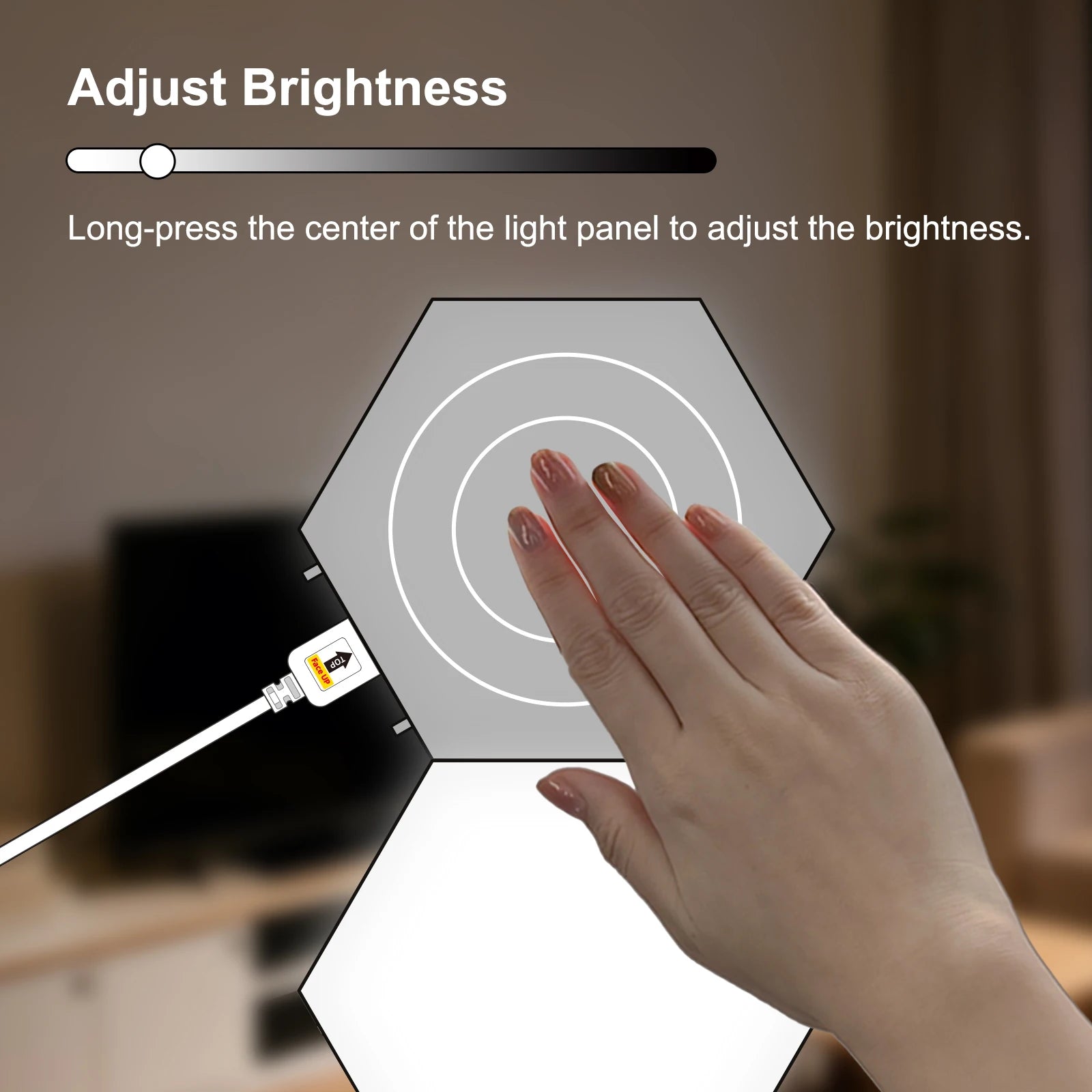 Hexagon LED Wall Light Touch Sensitive Lights Modular Lights for Game Room Home and Bedroom Decoration Christmas Birthday gift