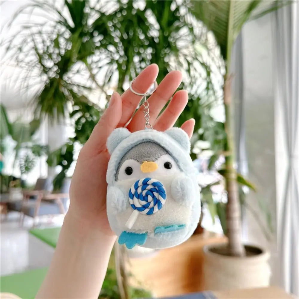 Cartoon Penguin Doll Keychain Cute Penguin Plush Key Ring For Girls Gifts Creative School Bag Keychain