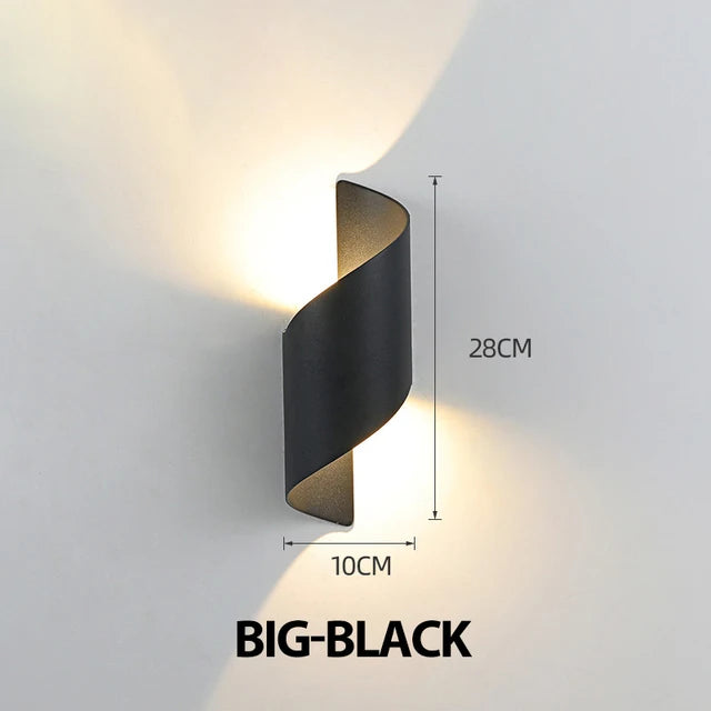 LED Wall Light Spiral Design 12W Modern Indoor Wall Light Waterproof Outdoor Nordic Wall Light Indoor Wall Light Home Decor