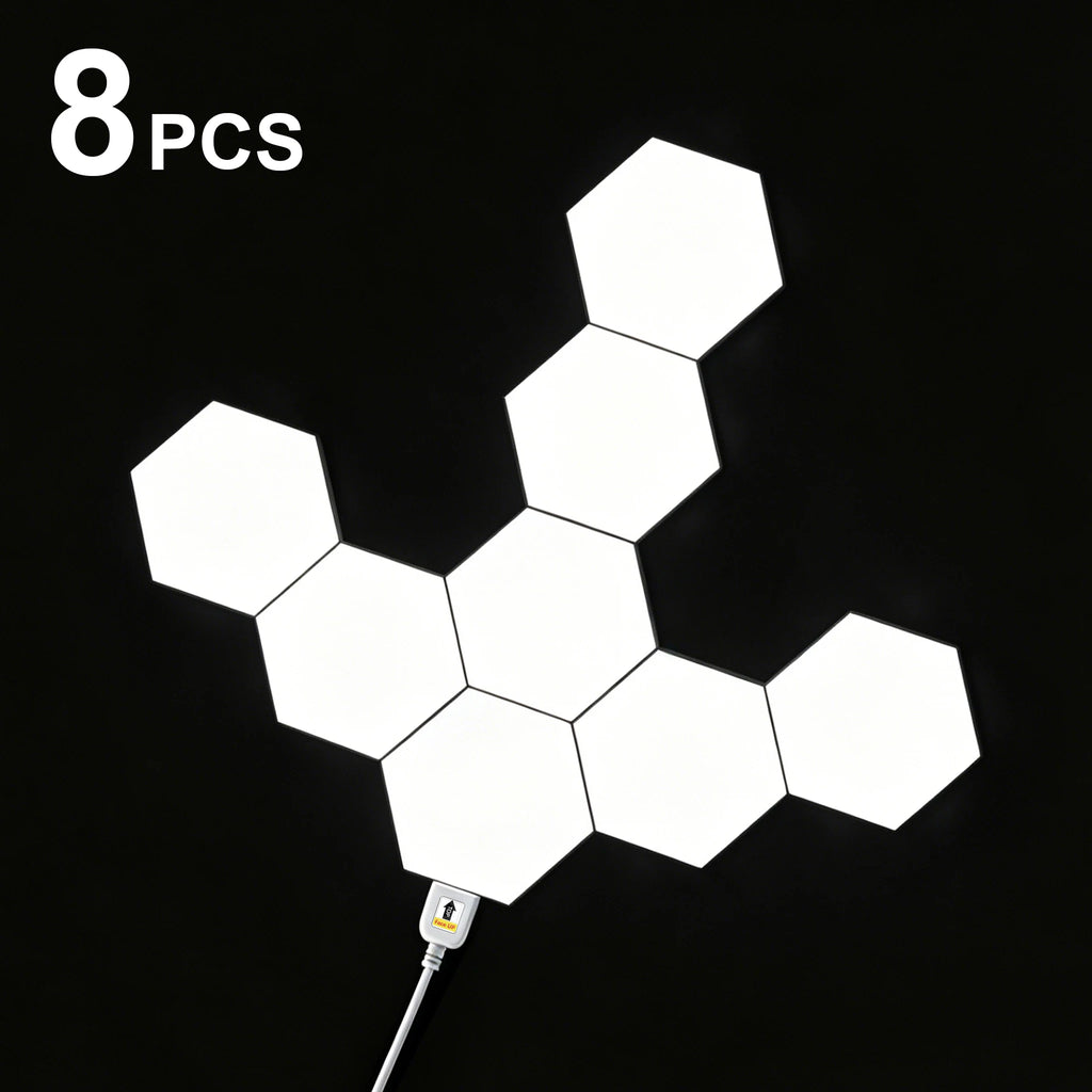 Hexagon LED Wall Light Touch Sensitive Lights Modular Lights for Game Room Home and Bedroom Decoration Christmas Birthday gift