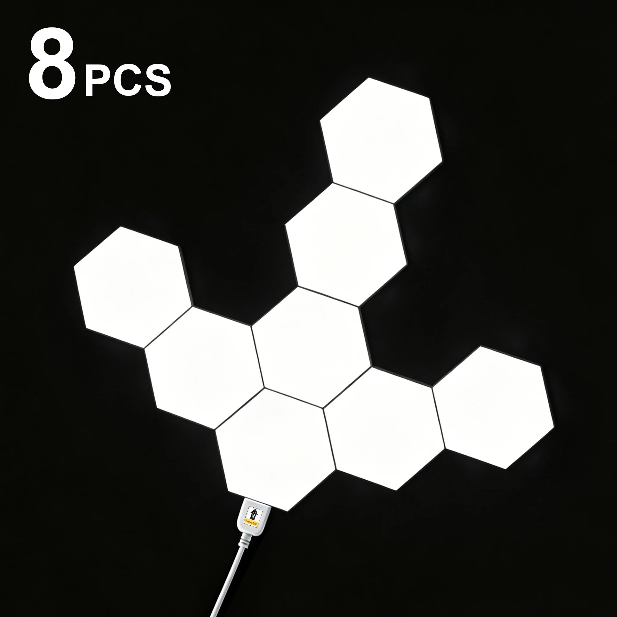 Hexagon LED Wall Light Touch Sensitive Lights Modular Lights for Game Room Home and Bedroom Decoration Christmas Birthday gift
