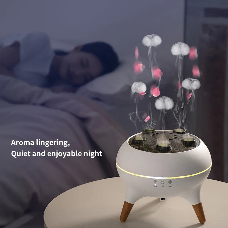 Jellyfish Air Humidifier With Colorful Gradient Lights Essential Oil Diffuser Ultrasonic Mist Maker Fogger Aroma Diffuser