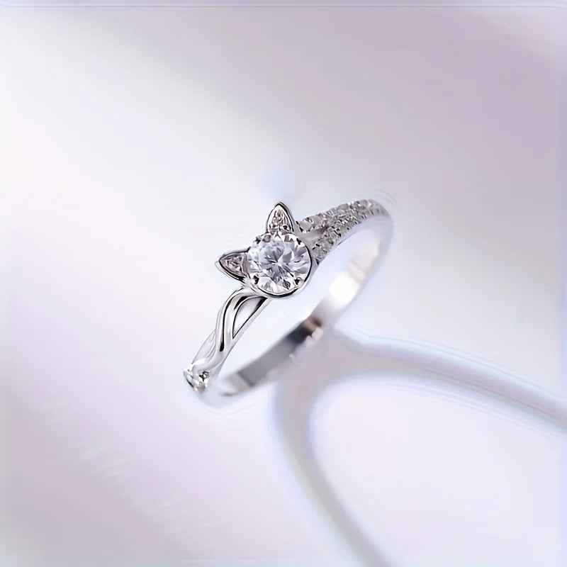 1 cute cat ear alloy ring, a fashionable, trendy, unique, simple, and beautiful accessory. Suitable for everyday wear, parties,