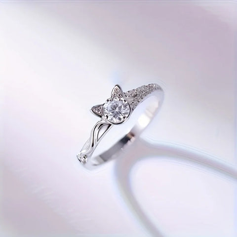 1 cute cat ear alloy ring, a fashionable, trendy, unique, simple, and beautiful accessory. Suitable for everyday wear, parties,