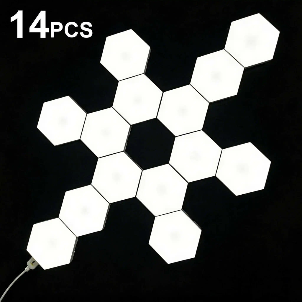 Hexagon LED Wall Light Touch Sensitive Lights Modular Lights for Game Room Home and Bedroom Decoration Christmas Birthday gift