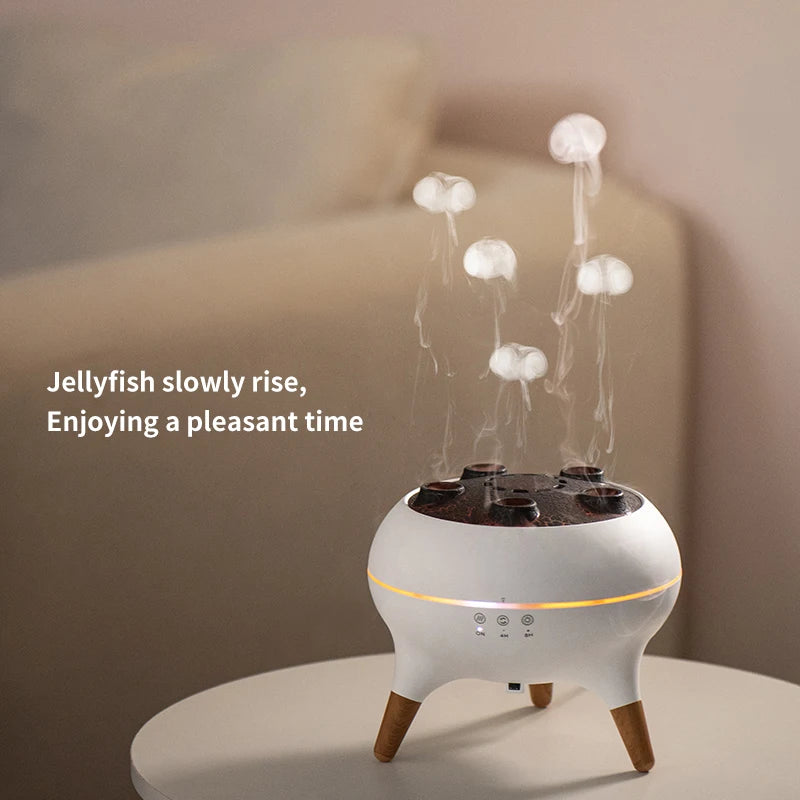 Jellyfish Air Humidifier With Colorful Gradient Lights Essential Oil Diffuser Ultrasonic Mist Maker Fogger Aroma Diffuser
