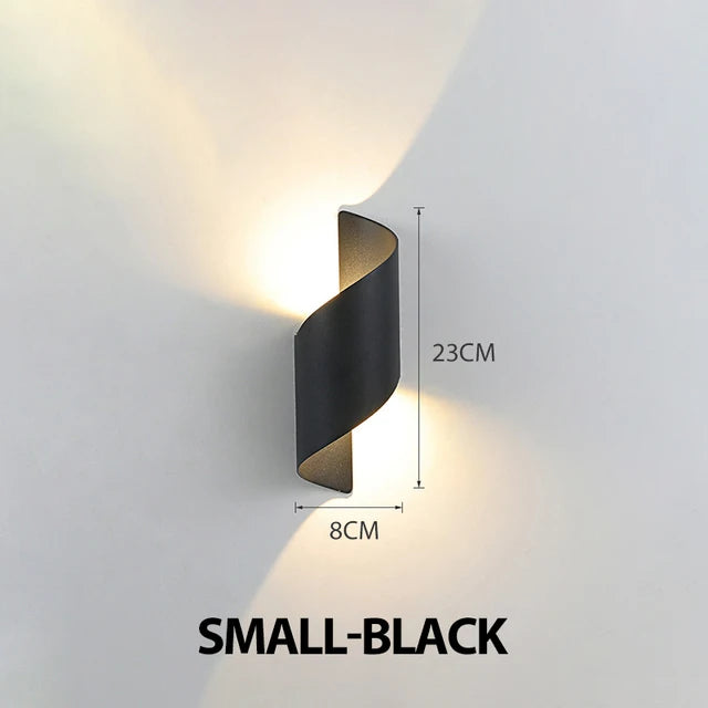 LED Wall Light Spiral Design 12W Modern Indoor Wall Light Waterproof Outdoor Nordic Wall Light Indoor Wall Light Home Decor